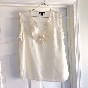J crew silk ruffle top